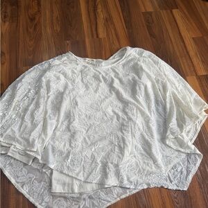 Elegant White Floral Women's Blouse